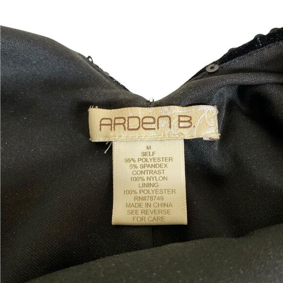 ARDEN B Medium black sequins mini dress w/ deep V in the front and back - Picture 3 of 4